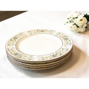 FINE CHINA JAPAN Set of 5 Dinner Plates 11” #5551 Priscilla 3412-65